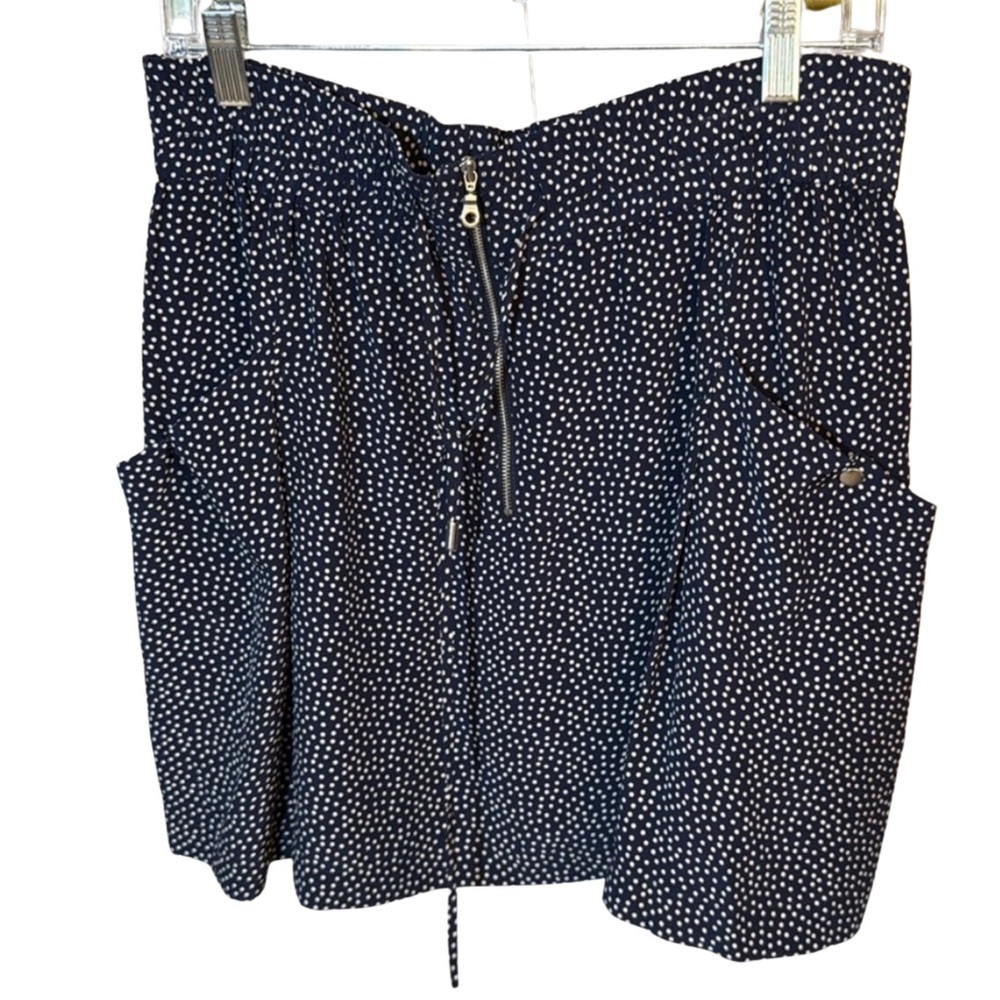 Whistles Navy &‎ White Polka Dot Silk Mini Skirt – Size 8